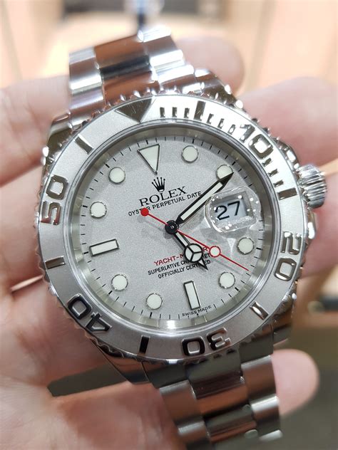 rolex yacht master platinum dial 40mm|rolex yacht master price.